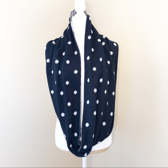 NY & Co. Black/Silver Polka Dot Infinity Scarf - Picture 4 of 10